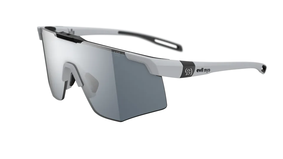 Evil Eye Sportbrille E052 in Mondsteingrau mit verspiegeltem Schild